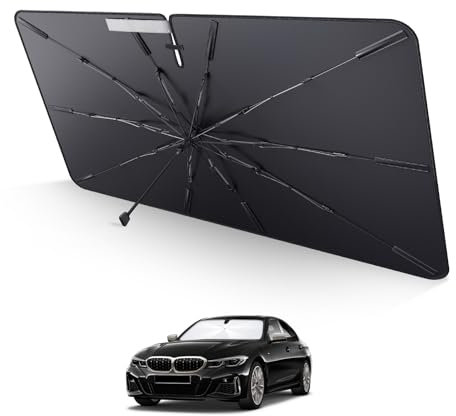 LUWU Parasol Paraguas Coche Compatible con BMW X3 G01/X4 G02/iX3 2019-2024 Delantero Parabrisas Parasol Coche Paraguas Plegable Protección UV X3 iX3 X4 Accesorios