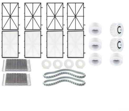Kit di messa a punto per la pulizia della piscina, include pannelli filtranti ultra fini 9991433-R4, spazzole grigie 6101641-R2, anelli da arrampicata, compatibile con robot pulitore per piscina