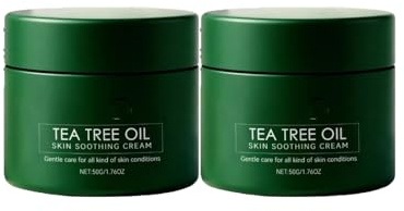 Tea Tree Oil Skin Soothing Cream, Natural Moisturiser for Itchy Dry Skin, Hydrating Body Lotion, Intensive Moisturizing Formula, Moisturizes & Softens Skin (2)