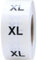 Klare Kleider Größen XL Kreis Aufkleber, 19 mm 3/4 Zoll Kleidungs Punkt Etiketten 500 Packung