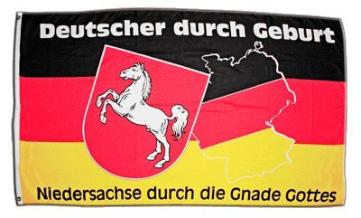 Flaggenfritze Fahne/Flagge Deutschland Niedersachse durch die Gnade Gottes + gratis Sticker