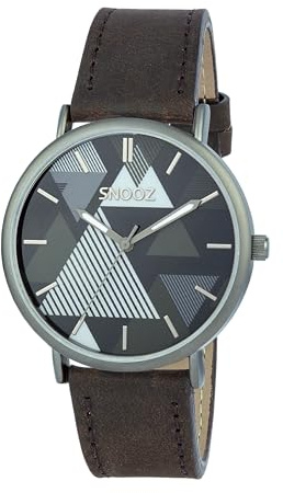 Snooz Men's Quartz Analogue Watch with Leather Strap SAA1041-68