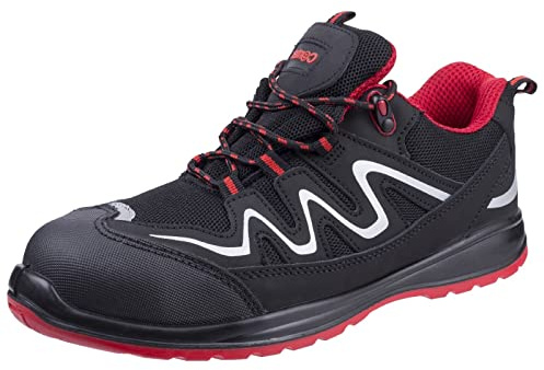 Centek: Black FS312 Extra Light Water Resistant Safety Trainer 8