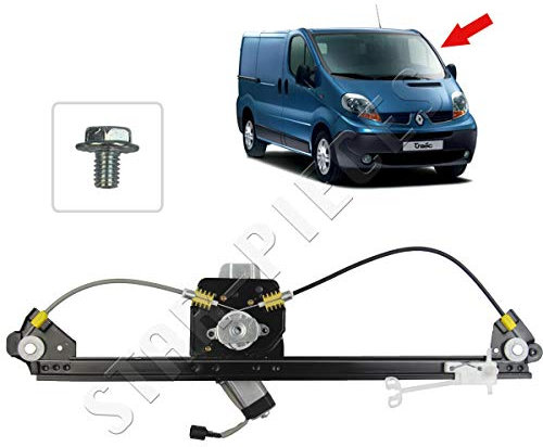 STARKIT PERFORMANCE Leve vitre compatible pour Trafic 2, Vivaro et Nissan Primastar (2001-2014) AVEC MOTEUR. AVANT GAUCHE (conducteur) 7700311820, 91165704