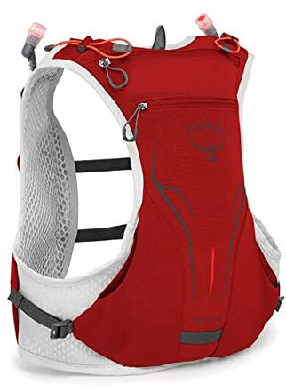 Osprey Duro 1.5, sac d'hydratation unisexe de course à pied avec 2 flasques souples Hydraulics™ de 250 ml - Phoenix Red (M/L)