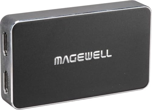 Magewell USB-Sicherungs-HDMI-Plus-2K Externe Capture Card mit HDMI-Kabel und Mikrofon für Streaming auf Windows, Linux und macOS