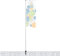 Vispronet Mobiler 5,40 m Fahnenmast mit Ausleger T-Pole® 100 ✓ versch. Bodenelemente ✓ teleskopierbar ✓ inkl. Transporttasche (Einschlaghülse)