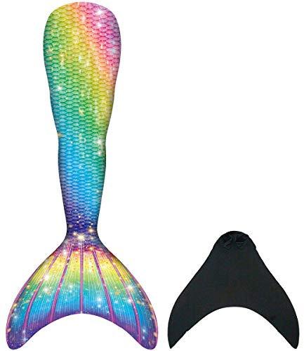 DNFUN Meerjungfrauenflosse Mädchen Neuer Mermaid Tail Badeanzug Meerjungfrauschwanz mit Meerjungfrau Flosse für Erwachsene und Kinder
