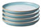 Denby - Azure Haze Blue Coupe Small Plates Set of 4 - Stoneware Ceramic Plates For Everyday Use - Dishwasher, Oven, Microwave, Freezer Safe - Blue, White Reactive Gradient Glaze - Chip Resistant