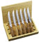 Wakoli Damast 6er Damast Steakmesser-Set I 12,5 cm Klingen gefertigt aus 67 Lagen echtem Damaststahl mit edlen Olivenholzgriffen und Hammerschlag I Premium Küchenmesser & Profi Kochmesser