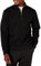 Amazon Essentials Herren Langärmliges Fleece-Sweatshirt Mit Viertelreißverschluss, Schwarz, XXL