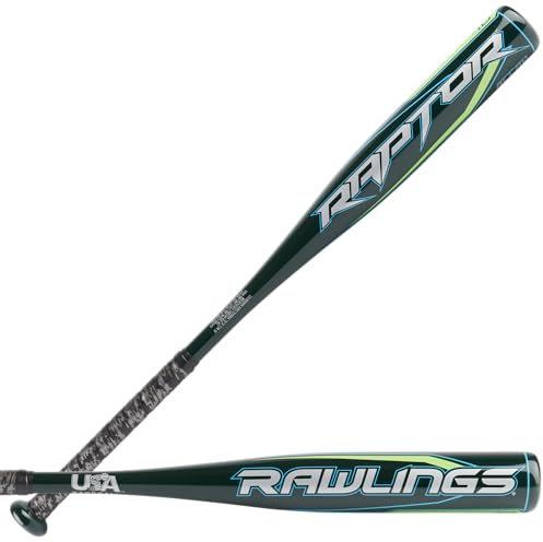 Rawlings Jungen 2022 Raptor USA Baseballschläger (-10), 66 cm, dunkelgrün, Einheitsgröße