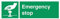 L31 Lot de 5 panneaux d'arrêt d'urgence 300 x 100 mm