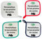 Presine Personalizzate Cucina, Singola o Coppia Stampate con Foto, Scritte e Logo, cm 17x17, Lavabili, Idea Regalo Compleanno, Festa della Mamma | NS Bandiere (Bordo verde, 1)