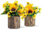 AceList Artificial Sunflowers, Fake Flowers/Fake Potted Plants Artificial Plants Indoors In Pots Yellow Decorative Artificial Flowers Indoors for Home Office