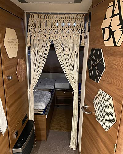 SN HANDICRAFTS Luxurious Macrame Curtain Window Macrame Closet Door Curtain Long Macrame Wall décor Boho Wedding Backdrop 50 Wx75 L