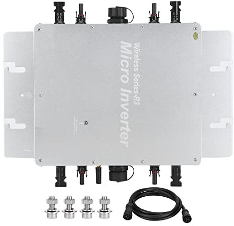 HUMNZR Onduleur Solaire étanche, 1200W, 1400W, 1600W, 2000W, 2400W, 2800W Micro-onduleur, Micro-onduleur Solaire pour Toit extérieur,1200W
