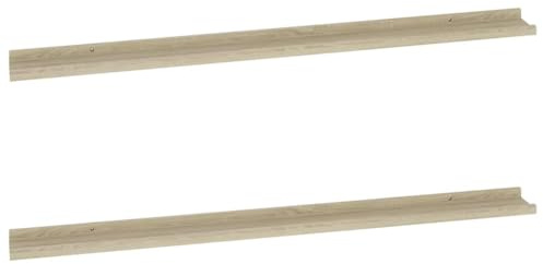 vidaXL Wall Shelves 2 pcs Sonoma Oak 115x9x3 cm
