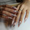 JUSTOTRY 24 Stück Stiletto Nägel Zum Aufkleben Lang, Nude French Künstliche Nägel, Bamboo Mandel Kunstnägel Press on Nails, Pretty Fingernägel Fake Nails für Frauen