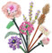 BELLE VOUS 547-Teiliges Klemmbausteine Blumen Set - Künstliche Blumenstrauß Bausteine - Kreativ Set für Erwachsene - Deko für Zuhause, oder als Weihnachts /-Valentinstagsgeschenk