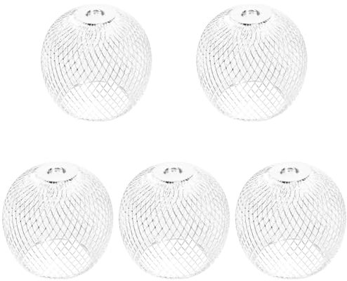 Hemobllo Metal Lamp Shades 5 Pack - 2.75 Inch Small Hollow-Out Wire Lampshades for Pendant Light Replacement Indoor Ceiling Light Cover Decorative Metal Shade