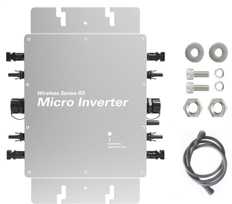 ExoticaBlend 2400W Solar Grid Tie Micro Inverter, IP65 Wasserdichter Solar Micro Wechselrichter WLAN-Monitor Verfügbar, MPPT/Reine Sinuswellenausgabe