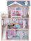 Bandits & Angels Holzpuppenhaus Sweet Country House ab 3 Jahren 124 cm hoch Pink/Blau – inklusive 11 Möbelstücken – passend für Barbie – Puppenhaus – Puppenmöbel