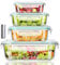IUGHN Set of 4 Glass Containers with Lids, BPA - Free Meal Prep Containers Reusable (1x370ml/1x640ml/1x1040/1x1520 ml), Glass Food Storage Containers, for Microwave, Oven, Freezer and Dishwasher