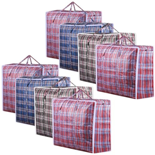 AAYAW Wiederverwendbare und vielseitige große Wäschesäcke mit verstärkten Reißverschlüssen und Griffen, Multipack-Optionen, langlebig für Kleidung und Bettwäsche, ideal für Aufbewahrung, Umzug und