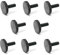 Ganter Normelemente | Flache Rändelschrauben | Rändelschrauben (niedrige Form) | DIN 653-M6-12 | 8 Stück | Stahl brüniert | Gewinde: M6x12