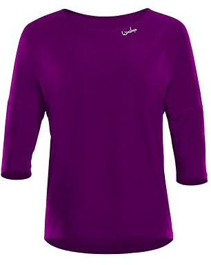 Winshape Damen Functional Light and Soft ¾-arm Top Dt111ls Yoga-Shirt, Dark-Plum, L EU