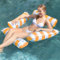 Jadin Bouee Piscine, Hamac Gonflable pour Piscine, Hamac Gonflable 4 en 1, Chaise Flottante Polyvalente pour Piscine, Lac et Plage, Orange, 115 x 115 cm