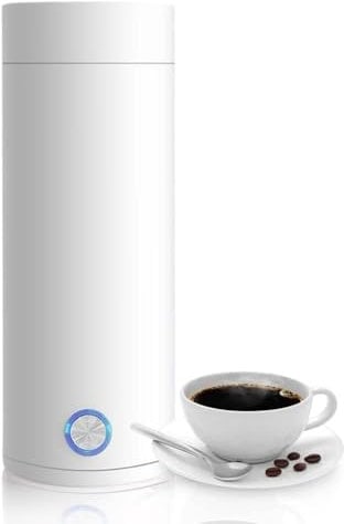 3 in 1 Mini Portable Electric Kettle - Coffee, Baby Milk & Food Warmer - Automatic Shut Off (White)