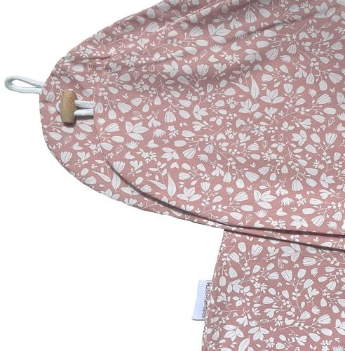HOBEA-Germany Housse de Coussin d’Allaitement pour Oreiller d’Allaitement 190cm en différentes Couleurs et Dessins de (Fleur de rêve Vieux Rose)