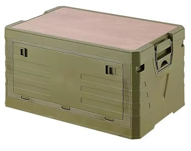 SFGTY Auto Kofferraum Aufbewahrungsbox für Mercedes Benz EQ EQS V297 EQS 350 Multifunktionale Faltbarer lagercontainer Klappbox Transportbox Mit Deckel,Green-55L