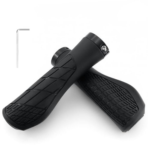 Impugnature per Manubrio Bici,Manopole Bici 22mm,Impugnatura per Bicicletta,Manopole Impugnature Bicicletta per MTB BMX Scooter Biciclette Elettrica (Nero)