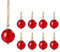 NZDFH 8pcs Weihnachtskugeln Glas Rot Weihnachtsdeko Christbaumschmuck Glas Weihnachtsbaumschmuck Glas Glaskugeln Weihnachten Weihnachtsbaumkugeln Glas Weihnachtskugel Personalisiert