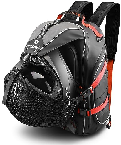 NICECNC Sac à dos pour casque de moto 35 l Grande capacité