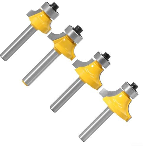 High Performance For Woodwork Corner Round Over Router Bit, 6mm Shank with Bearing (R4.76)