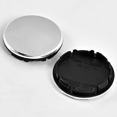 GTME 4 Nabendeckel Nabenkappen für Seat Ibiza 4 SC (6J/6P) 2008-2017, ABS Kunststoff Aluminium Felgendeckel Nabenkappe Radkappen Felgenkappen Radnabenabdeckung,Silver-55mm