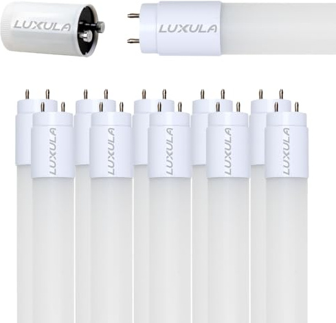 LUXULA 10er Pack LED Röhre 60cm, Kunststoff T8 G13 Sockel | 9W 1080lm, 6000K Kaltweiß, inkl. Starter-Brücke, Röhrenlampe Leuchstoffröhre Neonröhre