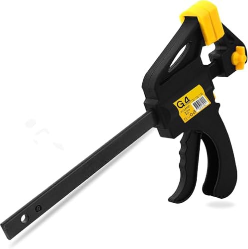 AIBULO 12-Inch (305mm) Ratchet Bar Clamp – Heavy-Duty 70KG Force, Quick Release, One-Handed Operation – Perfect for Woodworking, DIY & Crafting Projects