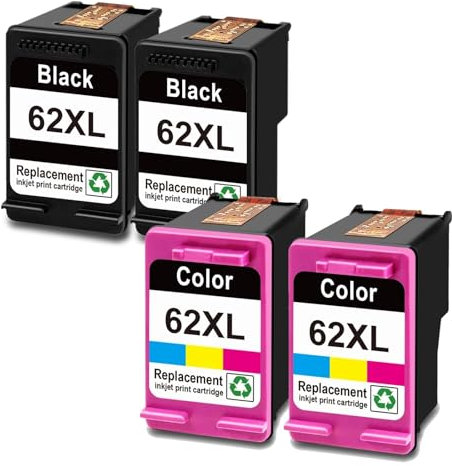 Kompatibel Mit HP 62XL High Yield Envy 5540 5640 5740 7640 5646 5541 5742 5745 200 Druckerpatronenzubehör(2bk 2c)