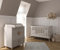 ZEEBRA - Kommode Wickeltisch, Kinderbett 2w1 Bett Bambi 120x60 - Dreistufige Einstellung für Nicht Sitzendes, Sitzendes und Stehendes Kind - Set mit Kommode und Wickelaufsatz LOFT - Kaschmir