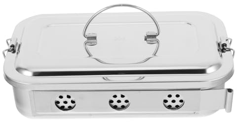 Edelstahl Desinfektionsbox mit Deckel, Perforiert, 304, Silber