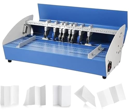 DHMYYXGS Plieuse Pliage Papier électrique 460mm,3 en 1 Creaser Perforer avec Règle Graduée,Métal Robuste pour Bureau,Photos,Invitations Et Billets 460mm