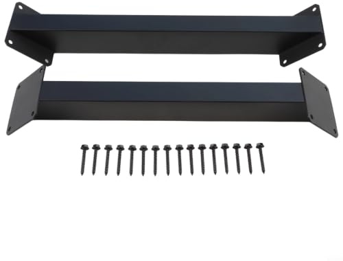 Schwerlast 45-Grad-Eckverbinder 2Er Set Winkelstützen Aus Metall Schwarz Für Holzkonstruktionen Pergola Gartenlaube Terrasse Stabilität Einfache Installation