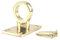 20mm Polished Brass Decking Rope Eye Plate. Rope Post Fitting Rope End Fixing