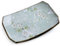 KOIYAKI Japan Porzellan mit grüne Blütenkirsche Teller für verschiedenen Gerichten, Salat, Obst, Nachtisch L. 21.8cm W. 14.2cm H. 3.5cm (20014)