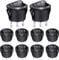 Taiss/ 10 Stücke Kippschalter schwarz AC 250V / 6A, 125V / 10A EIN/AUS/EIN SPDT, 3Position Mini wippschalter Für Autos und Boote KCD1-5-103-BK